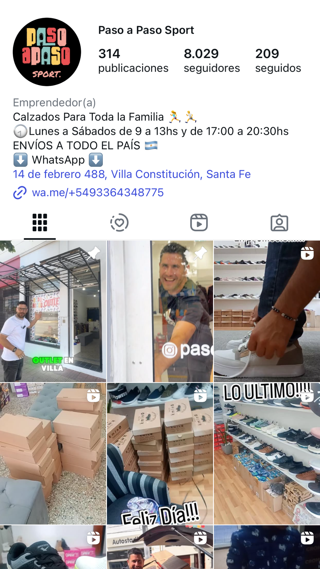 Reels/Promos — @pasoapaso_sport