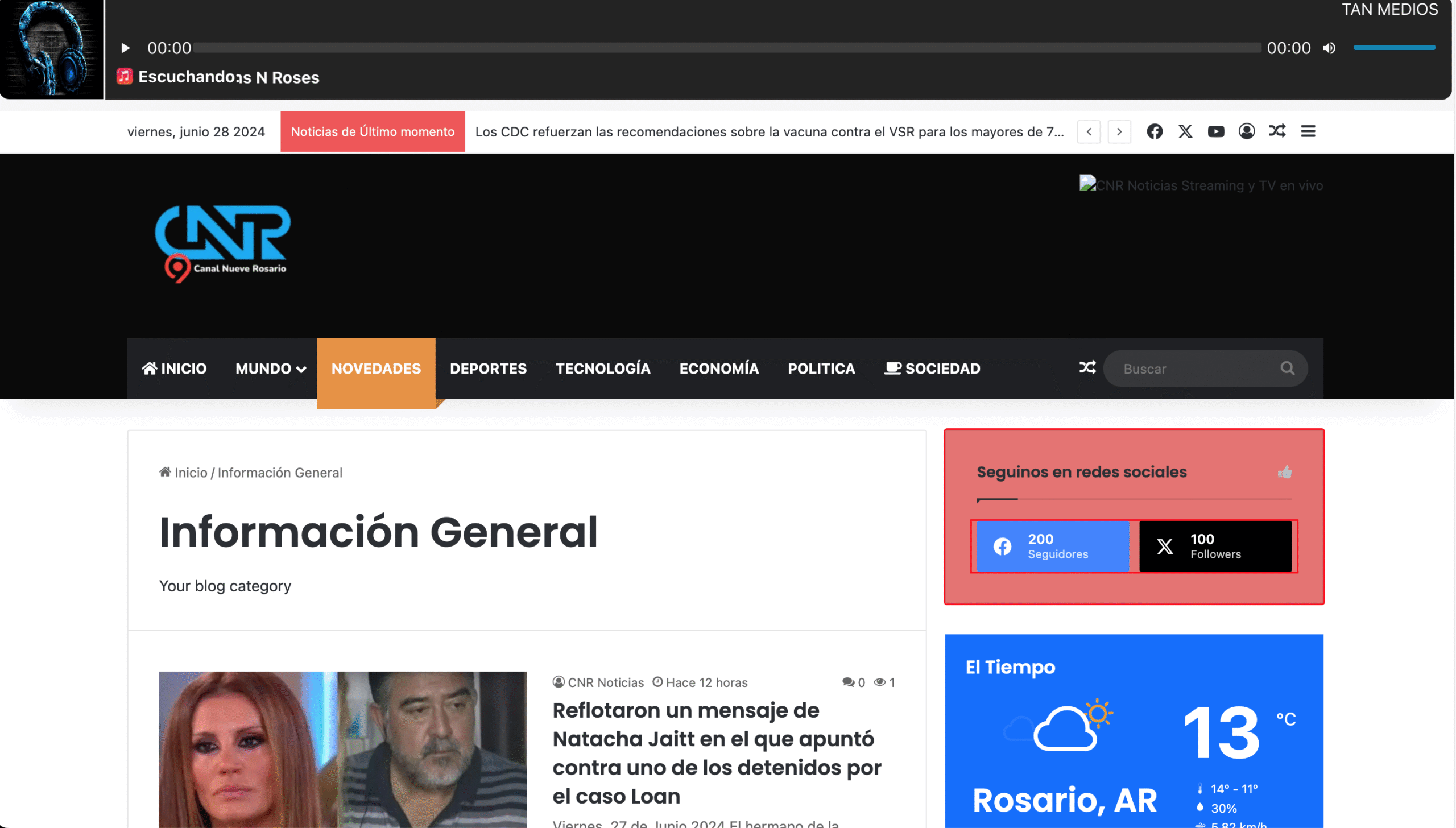 CNR Noticias: portal informativo