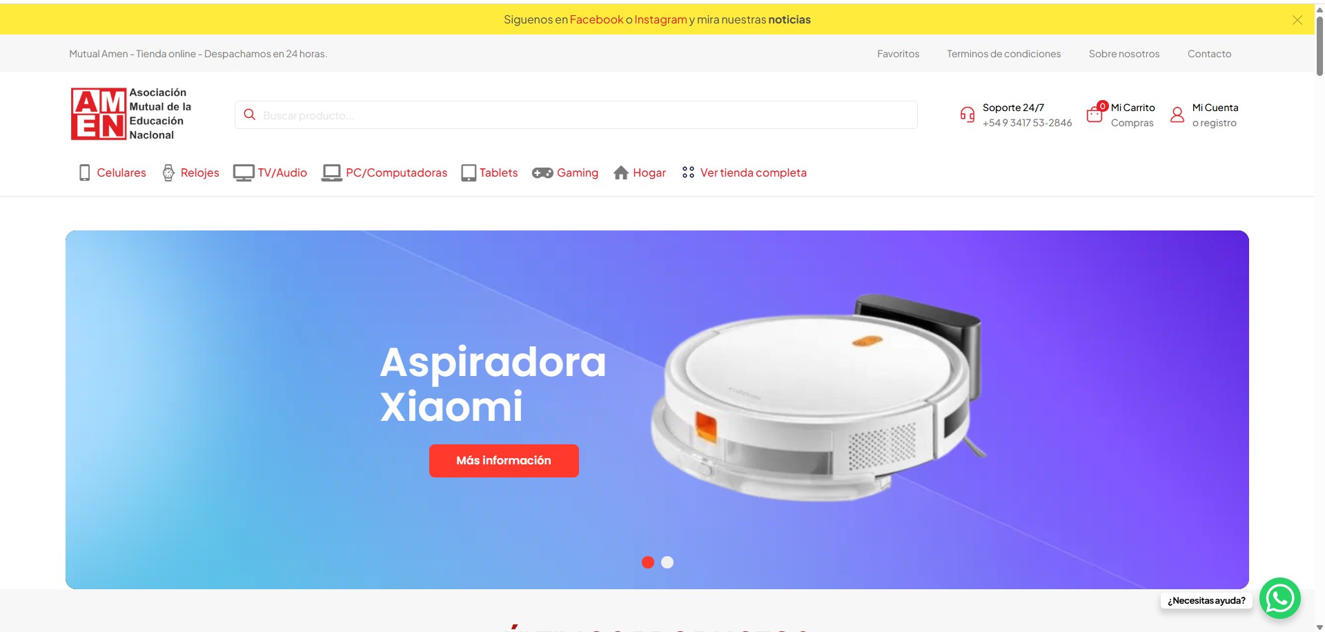 Compras Mutual Amen: tienda e institucional